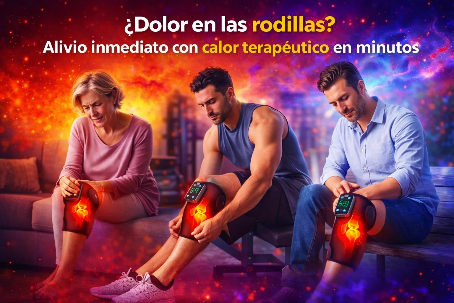 Rodillera Térmica Y De Masaje