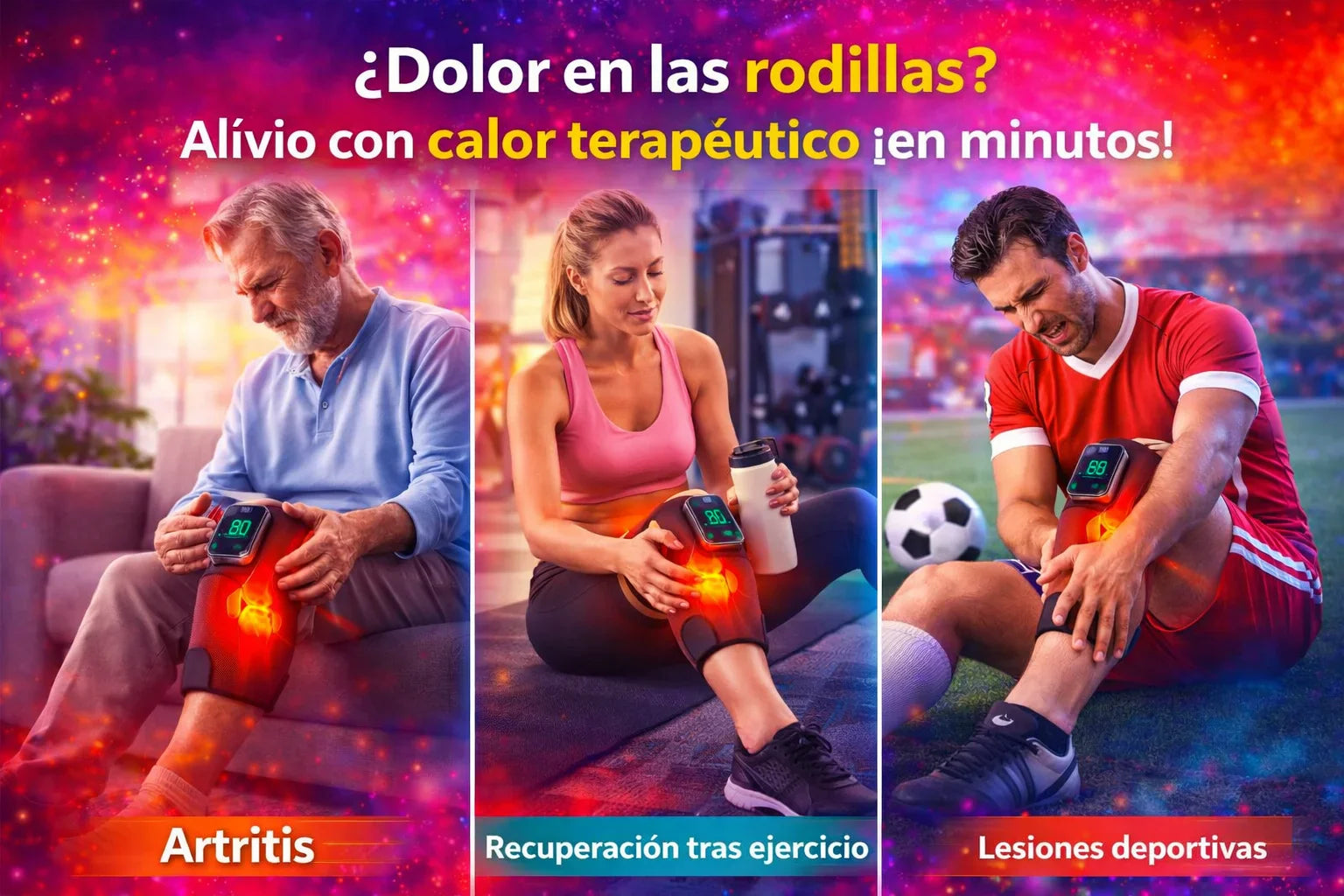 Rodillera Térmica Y De Masaje