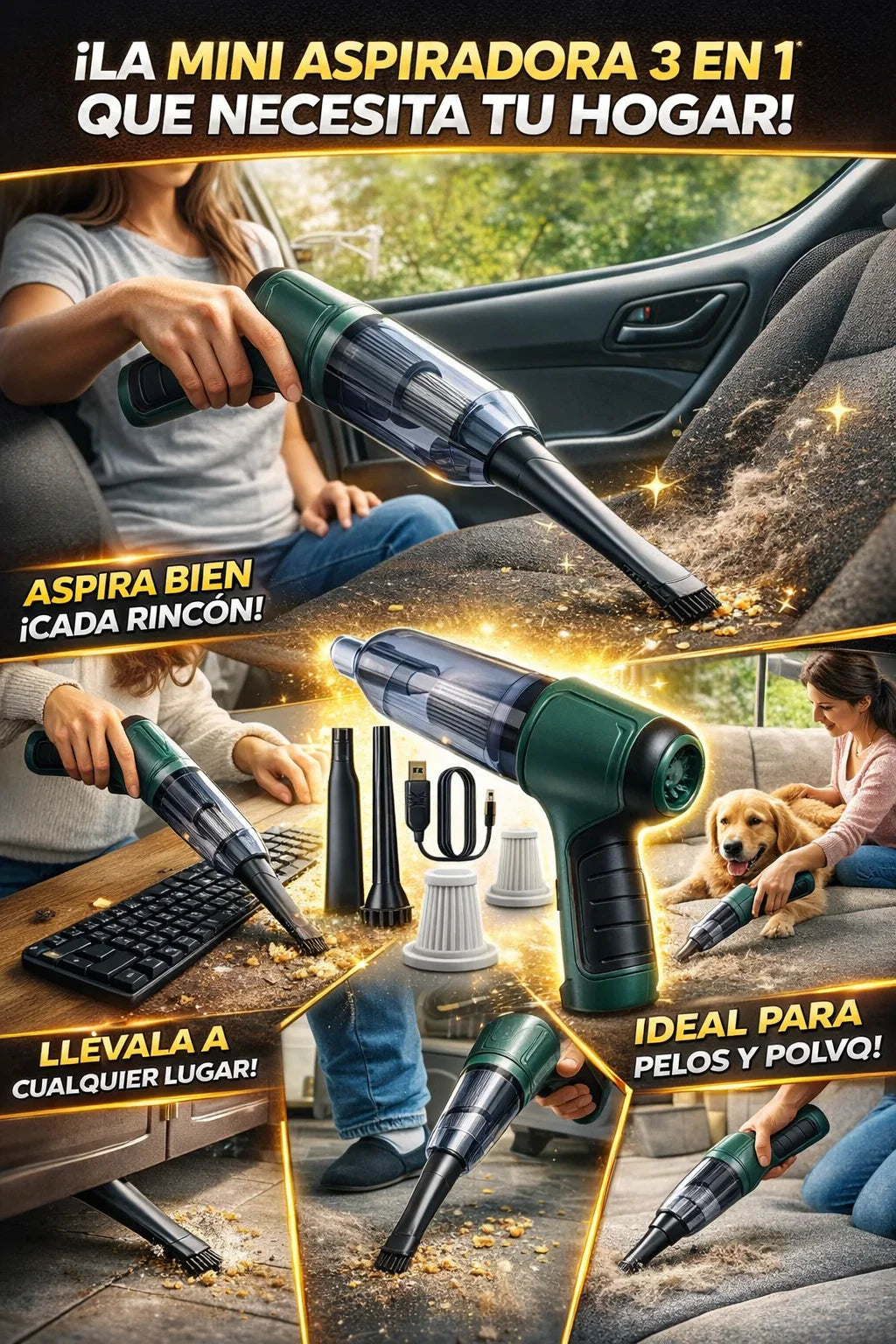 Mini Aspiradora 3 En 1
