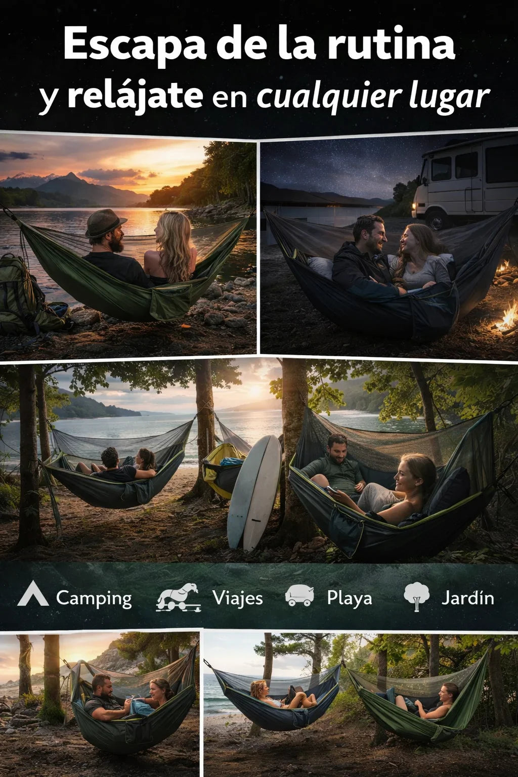 Hamaca Con Mosquitero Para Camping