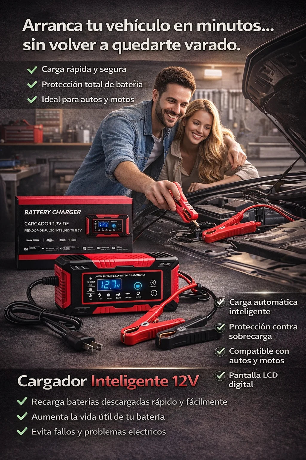 Cargador De Batería Inteligente 12v L