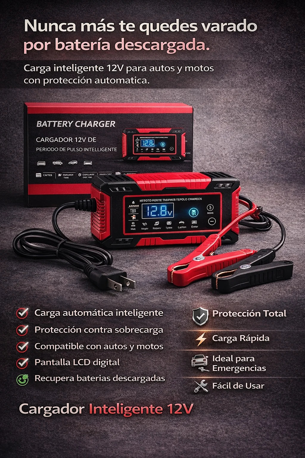 Cargador De Batería Inteligente 12v L