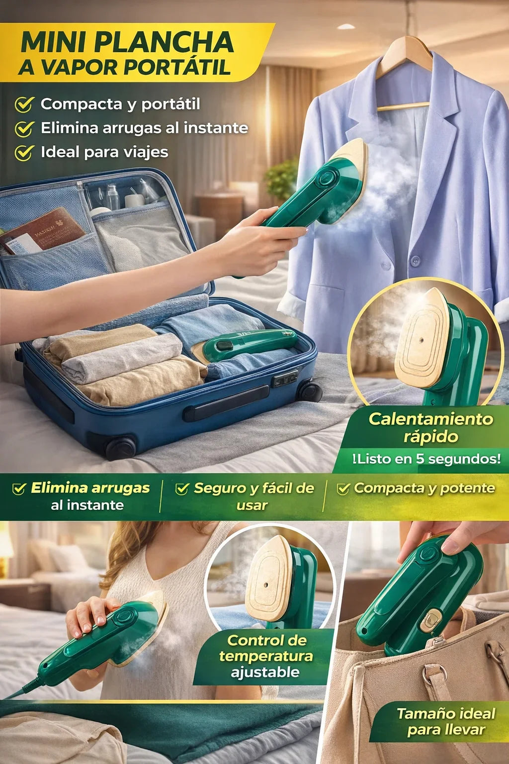 Mini Plancha A Vapor